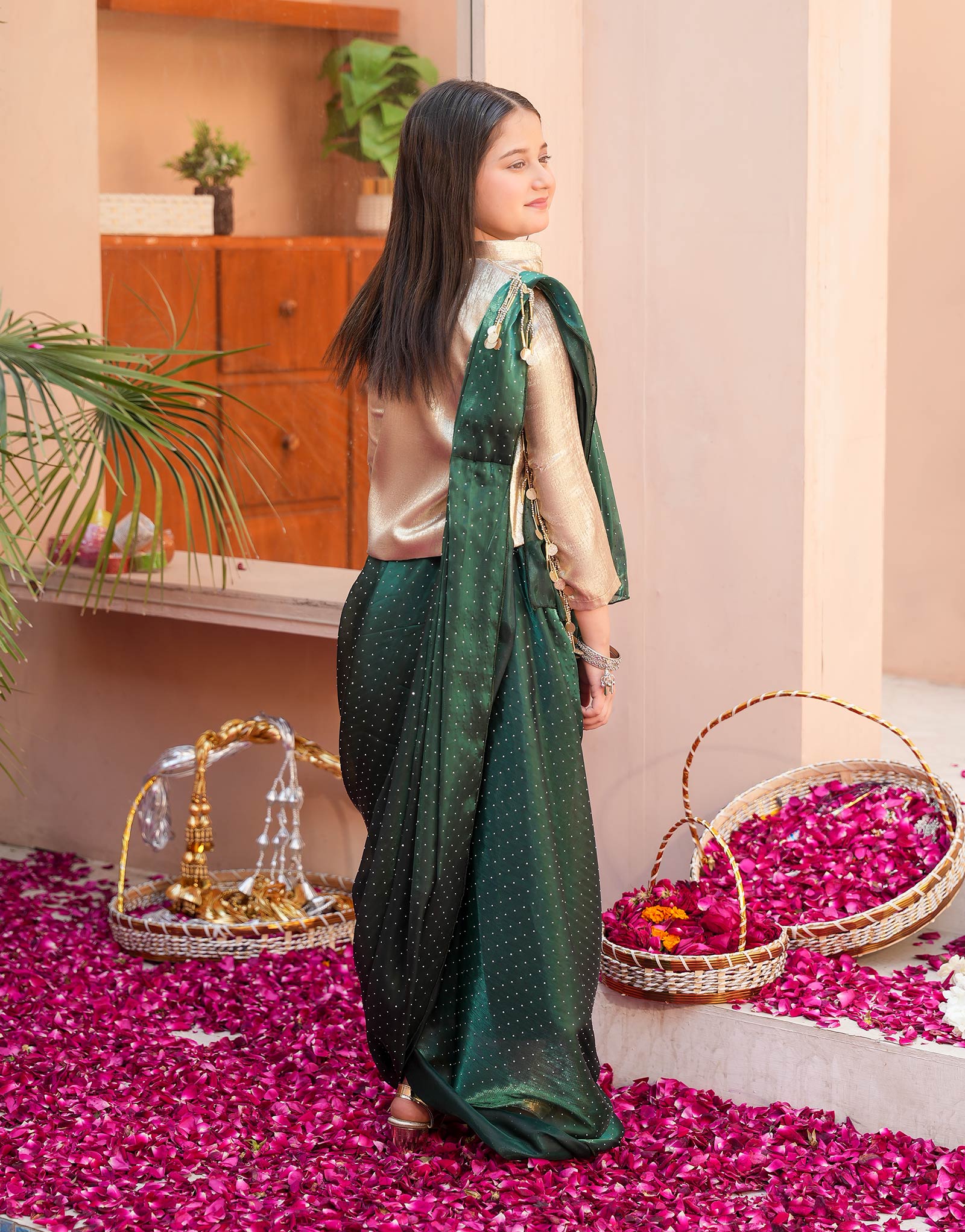 ZNSTS-20 DRAPPED SAREE WITH JACKET