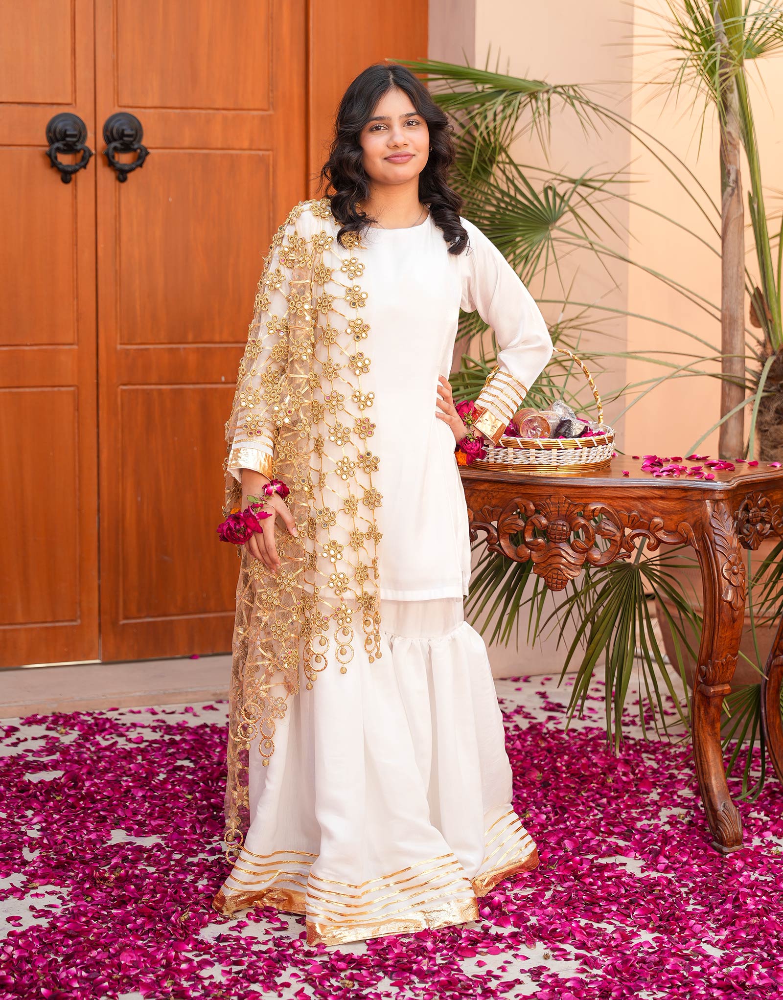 ZNSJ-30 MIRROR JAAL DUPATTA