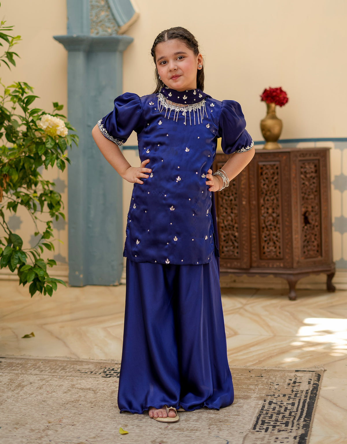 EMBELLISHED SHIRT PLAZO (ZNWR-53)