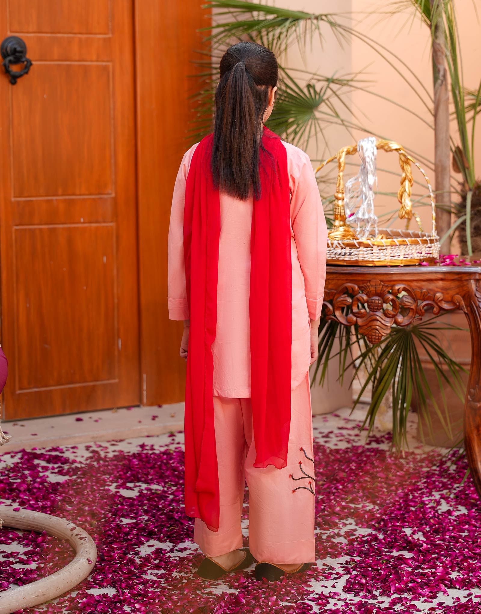 ZNSTP-18 EMBELLISHED COTTON DRESS 3 PCS