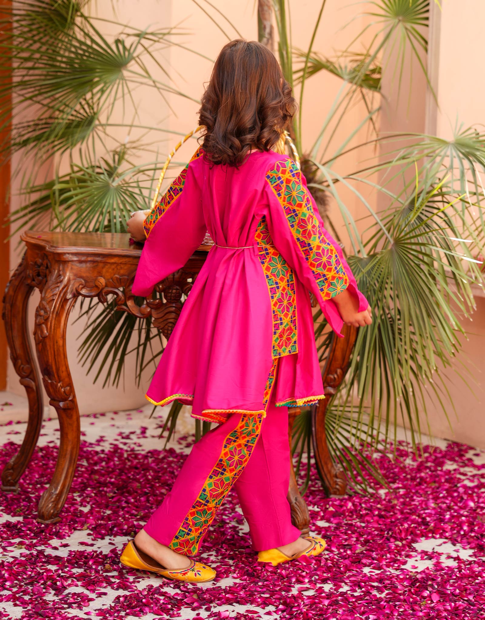 ZNSNP-27 EMBLISHED COTTON DRESS 2 PC