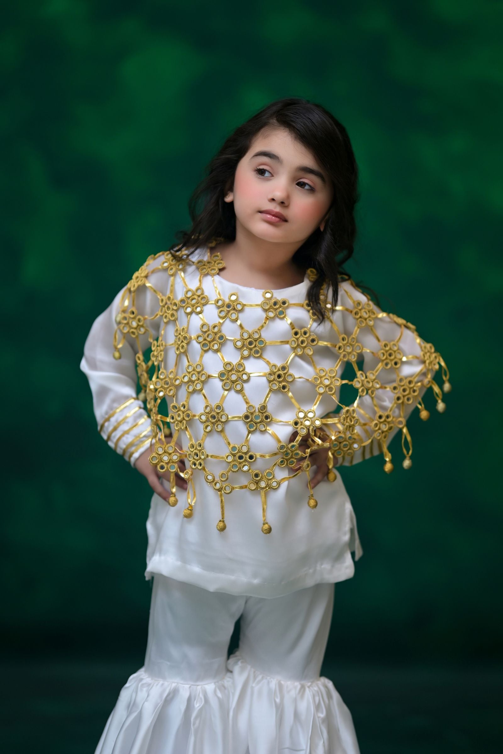Gharara Shirt with Mirror Cape (ZNFJ-1)