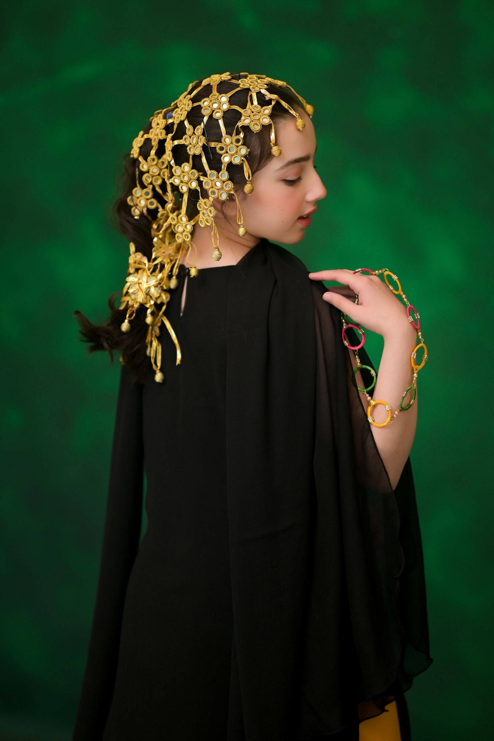 EMBELLISHED DRESS 3 PCS (ZNH4)