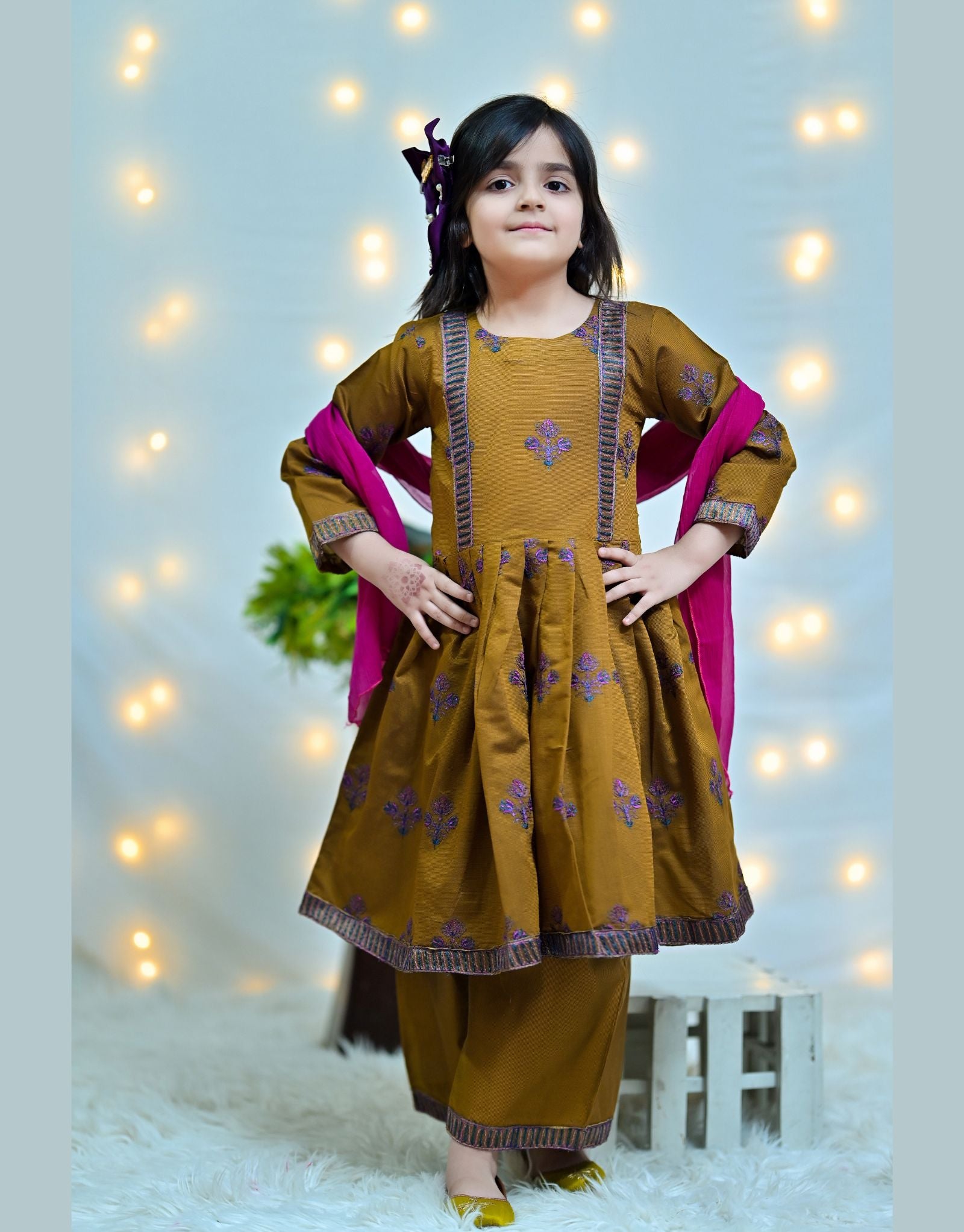 Embroidered Dress 3 Piece