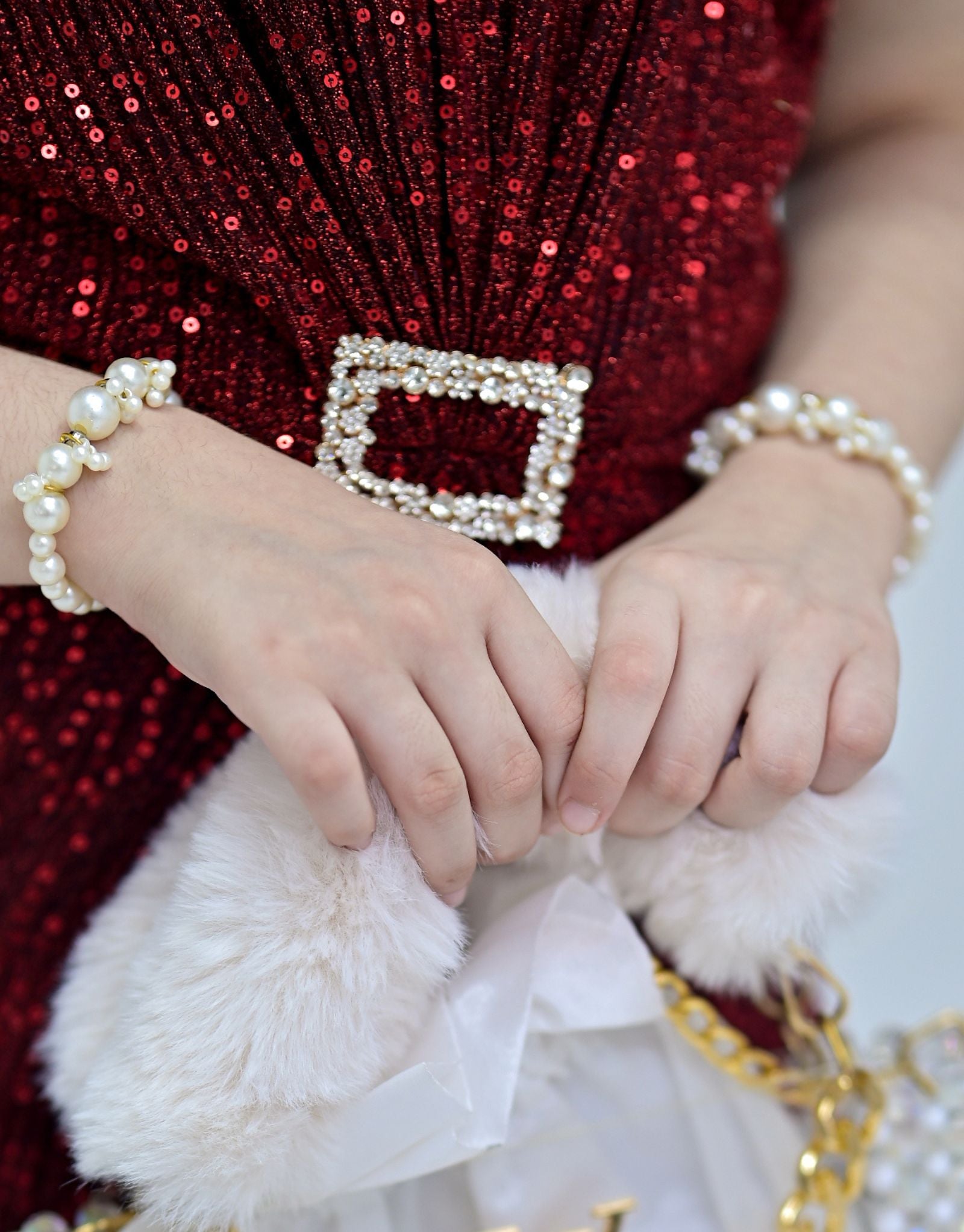Layered Necklaces with Bracelet