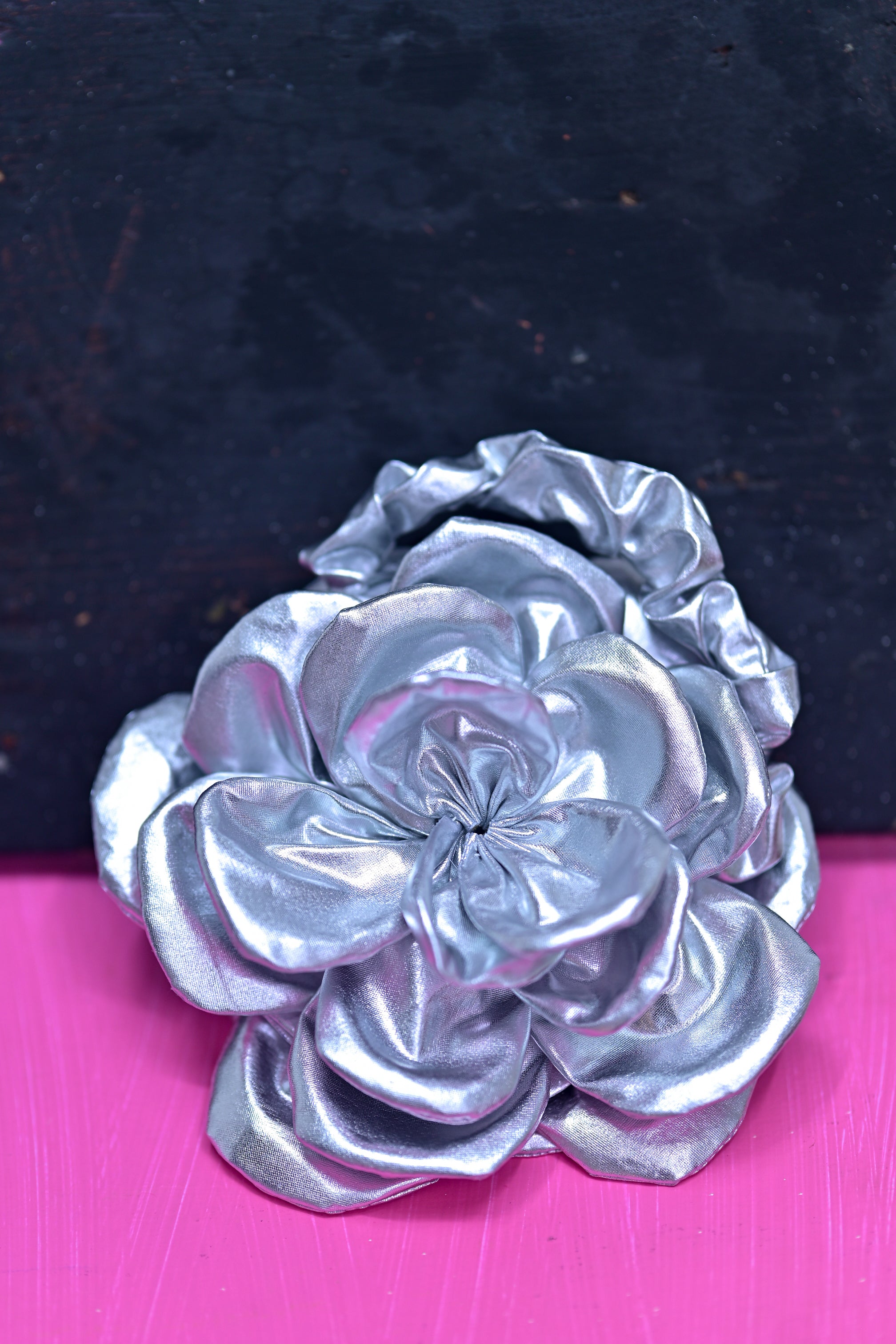 Premium Rose Pattern Silver Hand Bag
