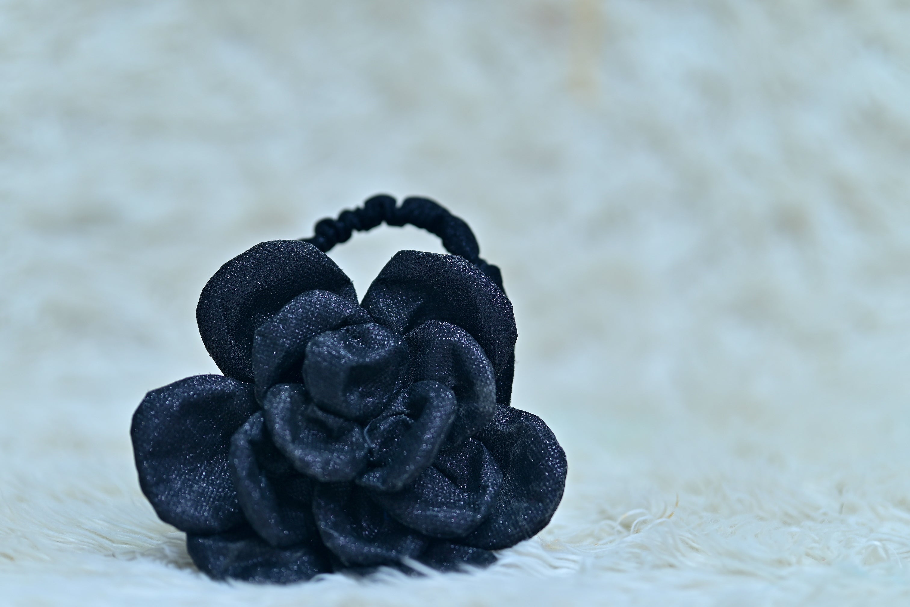 Premium Rose Pattern Black Hand Bag