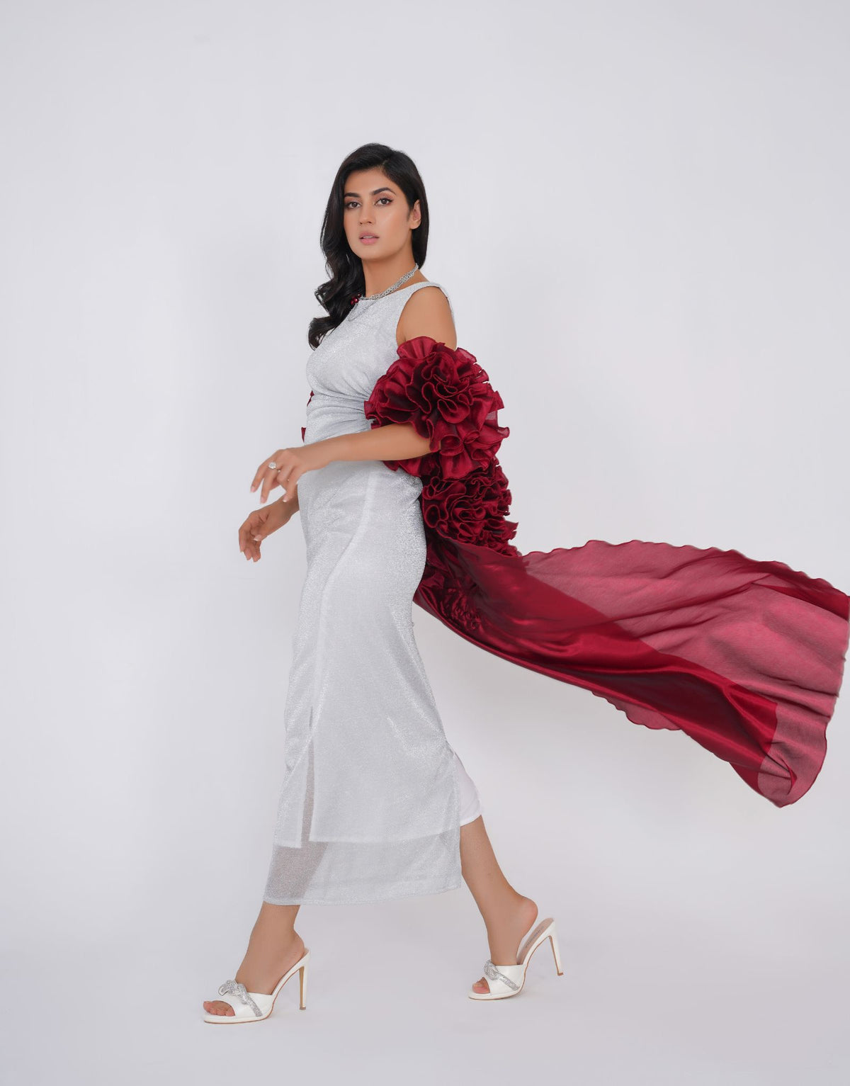 Ruffled Cape/Outer Maroon (Adults)