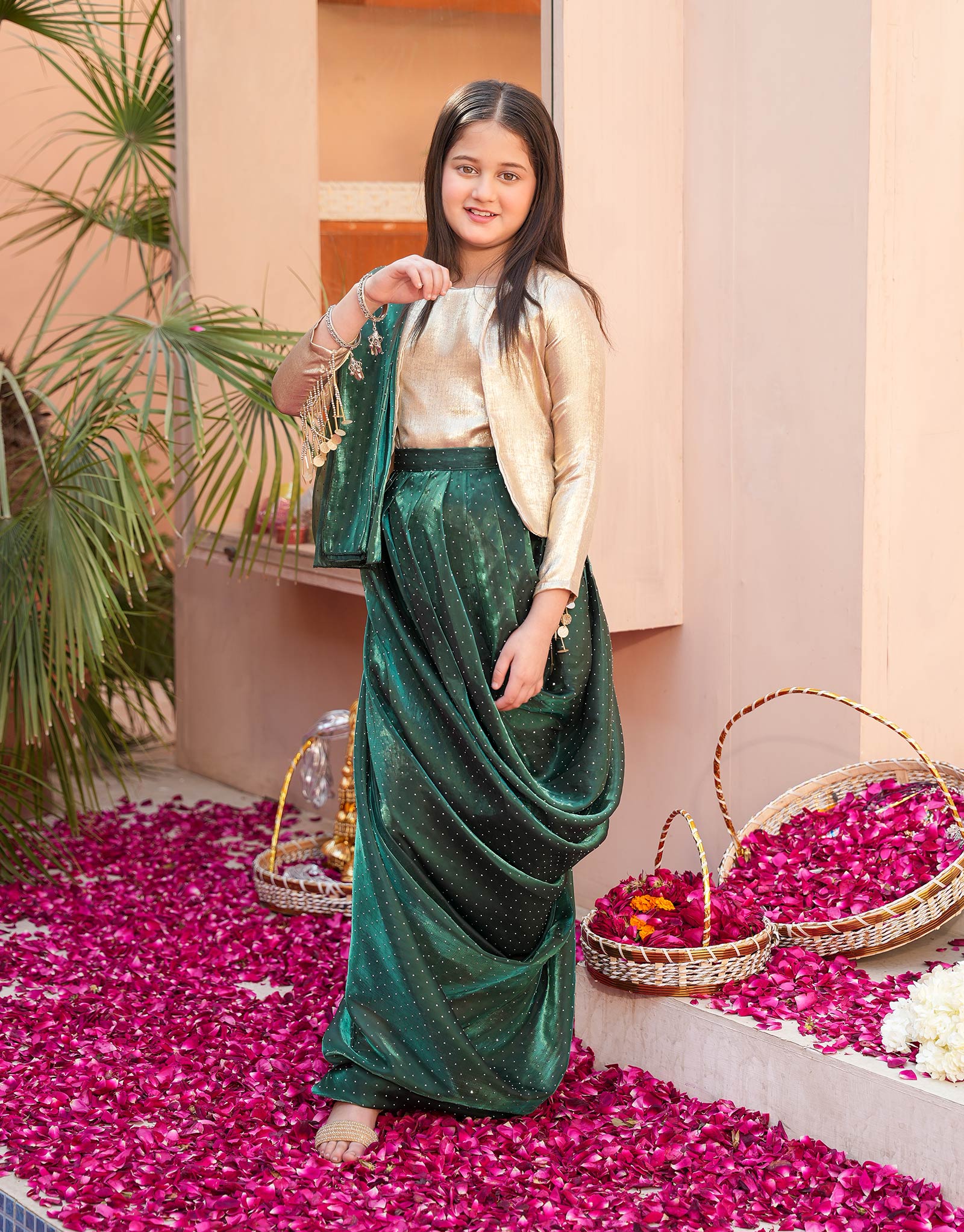 ZNSTS-20 DRAPPED SAREE WITH JACKET