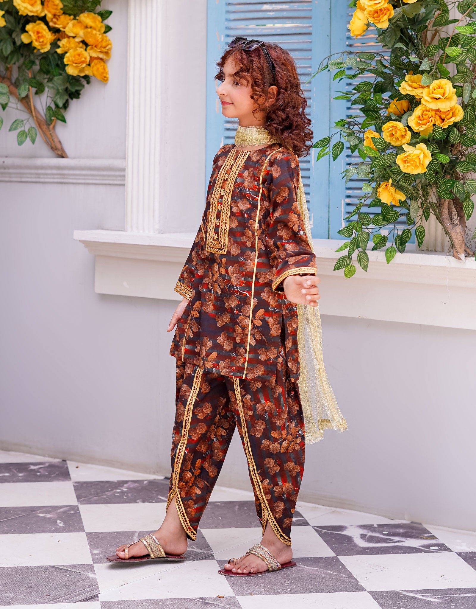 PRINTED SHIRT WITH TULIP SHALWAR (ZNSN-41)