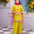 EMBROIDERED COTTON SHIRT WITH FARSHI TROUSER 3 PCS (ZNST-38)