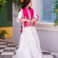 LAYERED SHARARA SET WITH WAISTCOAT 3 PCS (ZNSH-46)