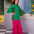 EMBELLISHED SHIRT WITH FLARED TROUSER (ZNSH-45)