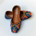 Hand Embroidered Khussa Blue
