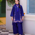 EMBRIODERED SHIRT WITH FARSHI TROUSER 3 PCS (ZNSH-44)