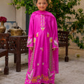 EMBRIODERED MAGENTA KURTA WITH TROUSER (ZNWR-56)