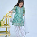 3 Piece Embroidered Embellished Dress Aqua