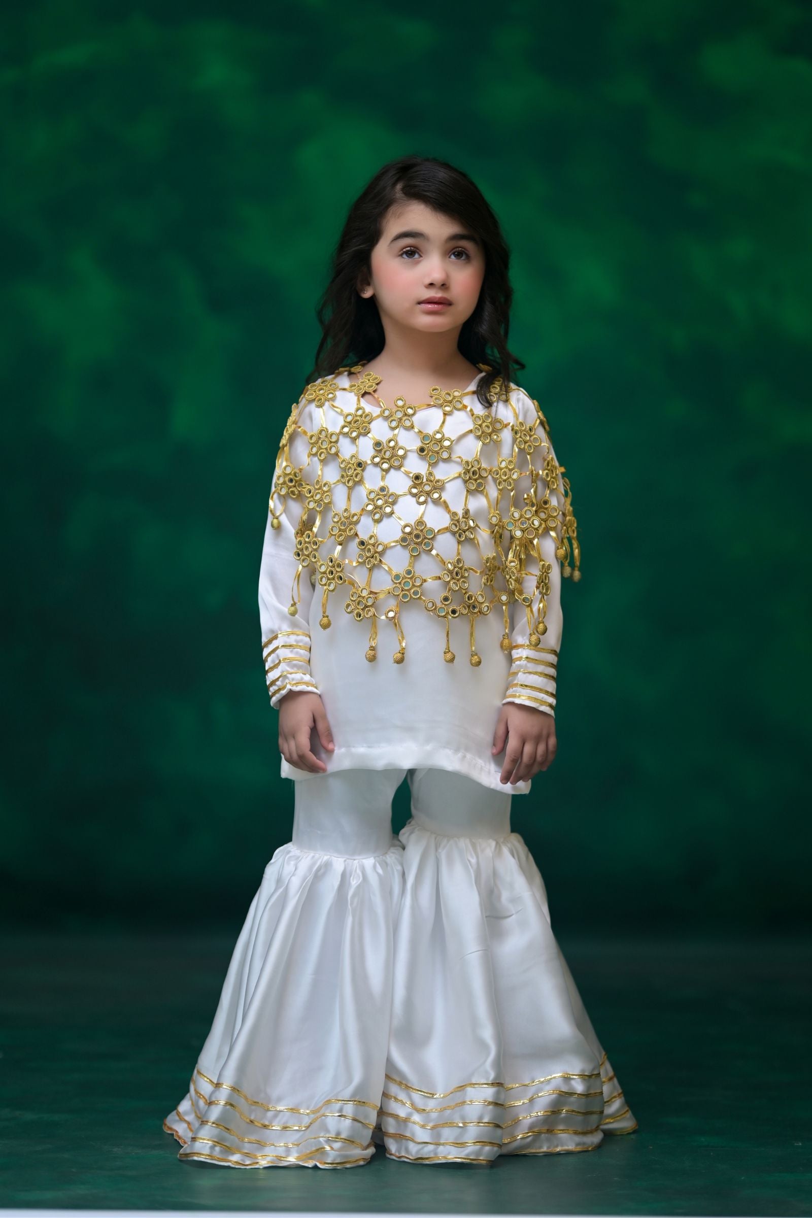 Gharara Shirt with Mirror Cape (ZNFJ-1)