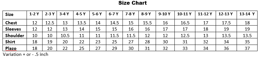 Size Guide