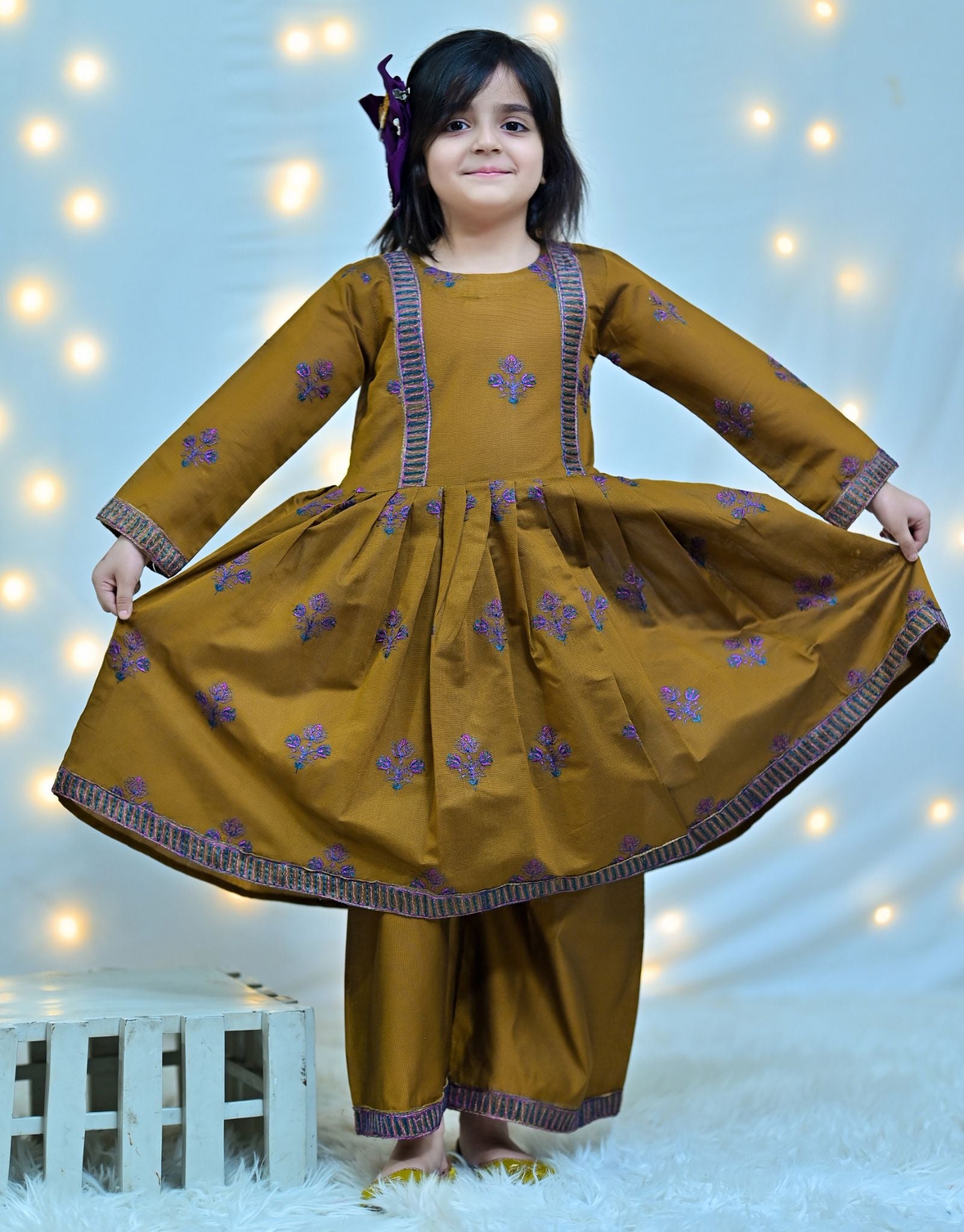 Embroidered Dress 3 Piece