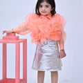 Ruffle Shirt Skirt Peach