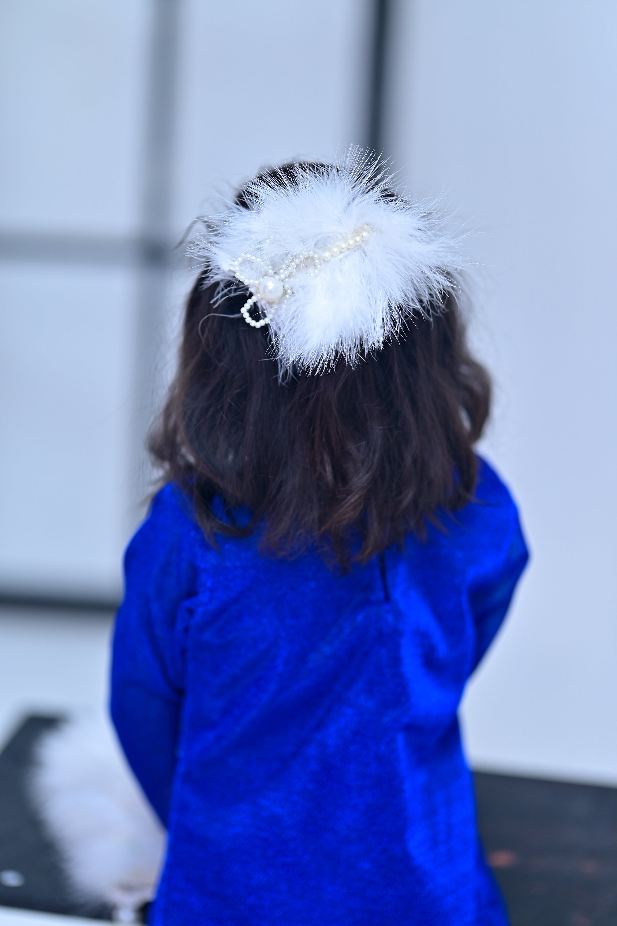 White Handbag set Feathers