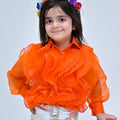 Ruffle Shirt Orange